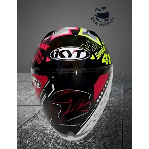 Jual Helm Half Face Kyt Nfj Espargaro Replica Shopee Indonesia