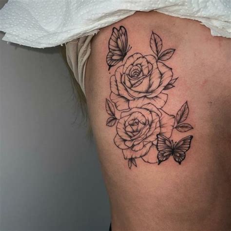 Rose And Butterfly Tattoo Designs With Meaning Art And Design