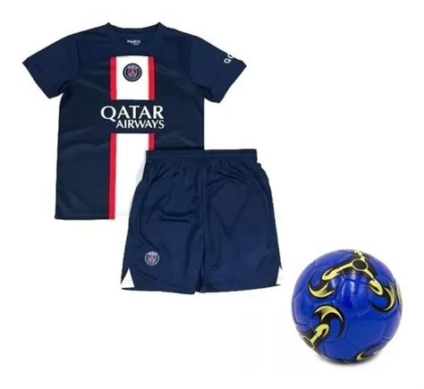 Conjunto Uniforme Infantil Time Futebol Psg Bola De Brinde Frete Gr Tis