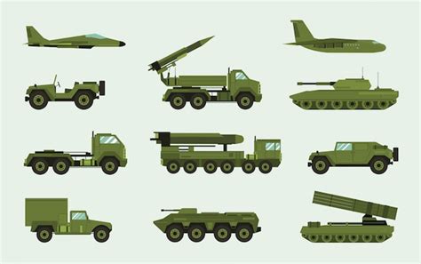 Conjunto De Transporte Militar Diferente Cole O De Equipamentos