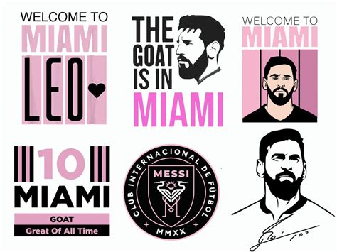 Lionel Messi Inter Miami Png Inter Miami Leo Messi Png Messi Etsy