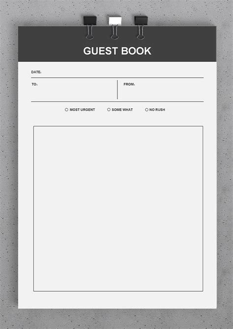 Word Of Simple Fresh Guest Bookdocx Wps Free Templates