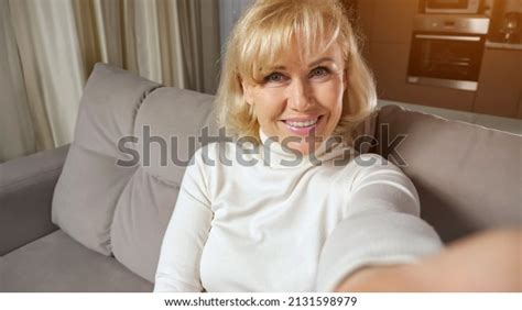 Mature Woman Long Blonde Hair Natural Stock Photo 2131598979 Shutterstock