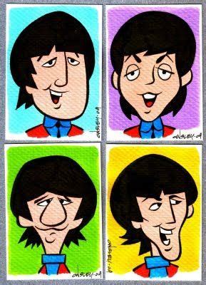 Patrick Owsley Cartoon Art And More THE BEATLES SKETCH CARDS