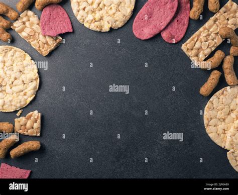 Snack Crackers Rice Waffle Snacks Cracker Rice Waffles Stock Photo