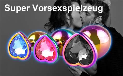 Analplug Buttplug 3 Stücke Set Metall Analplug Bunter Jewel Analplug Groß Medium Klein Anal Plug