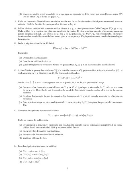 SOLUTION Taller Microeconom A Avanzada Ii Set Ejercicios Studypool