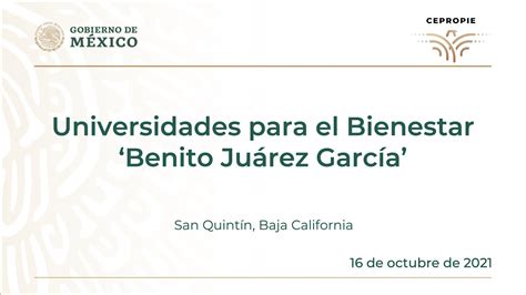 Universidades para el Bienestar Benito Juárez García San Quintín