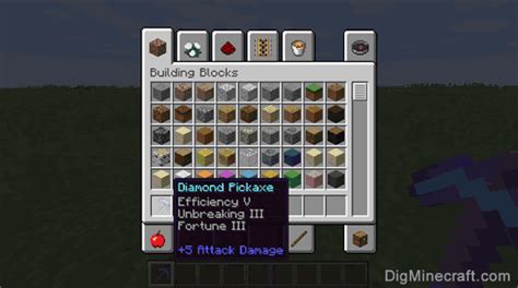 Use Command Block to Give an Enchanted Diamond Pickaxe