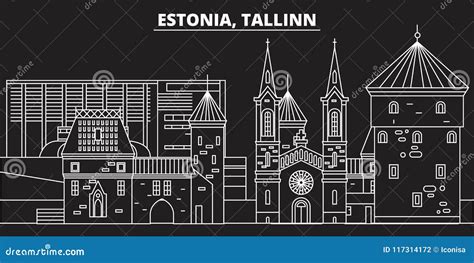 Outline Tallinn Skyline With Landmarks. Cartoon Vector | CartoonDealer.com #172786837