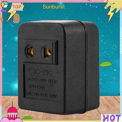 ใหม่ อะแดปเตอร์แปลงแรงดันไฟฟ้า 50w Us Ac 220v เป็น 110v สําหรับเดินทาง [sunburst11 Th] Shopee