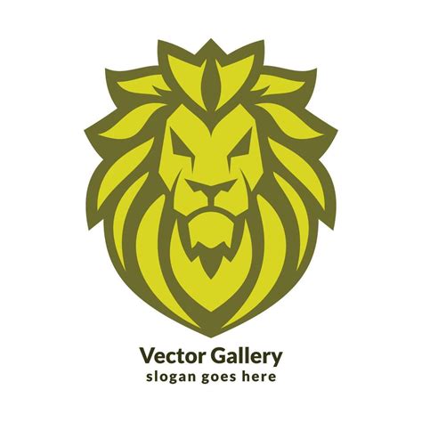 Gold lion head logo 36431237 Vector Art at Vecteezy