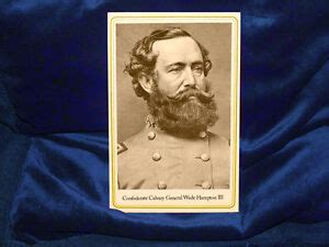 WADE HAMPTON Civil War Confederate Cavalry General Cabinet Card Photo ...