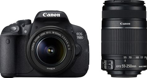 Canon Eos 700d Dslr Camera With 18 55mm Is Ii55 250mm Is Ii Combodual