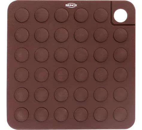 Descanso De Panela Silicone Apoio Quadrado Chocolate Brinox Mercadolivre