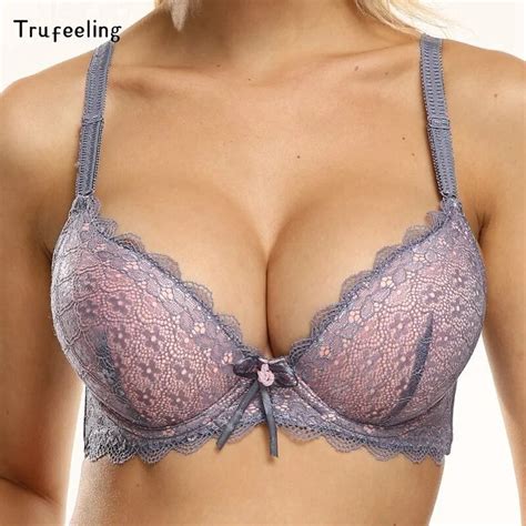 Trufeeling Suti Push Up Acolchoado Para Mulheres Cores Grossa Dupla Camada Lingerie Sexy Roupa