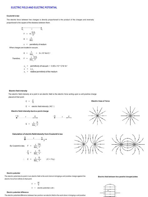 Electric Field and Electric Potential | PDF