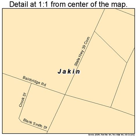 Jakin Georgia Street Map 1341792