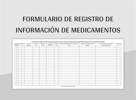 Plantilla De Formato Excel Formulario De Registro De Informaci N De