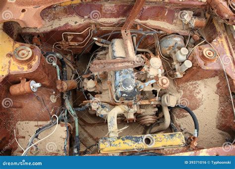 Rusty Engine Stock Photo Image Of Automobile Junkyard 39371016