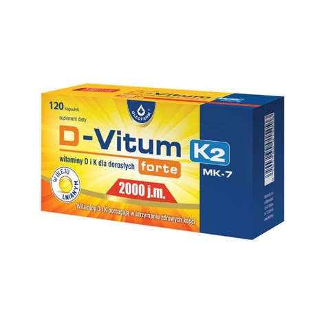 D Vitum forte 2000 j m K2 MK 7 120 kapsułek