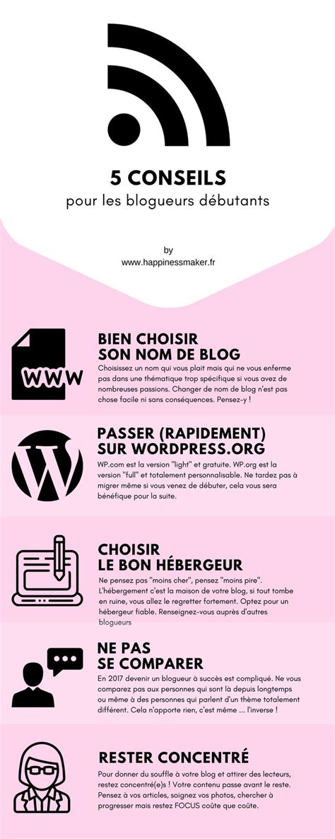 Blog Life 5 Conseils Pour Bien Débuter Dans Le Blogging Happiness Maker Conseils Pour