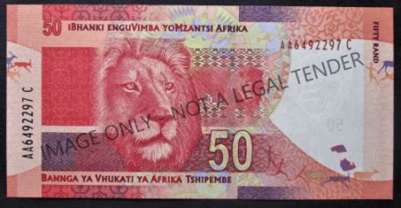 Gill Marcus - 50 RAND SOUTH AFRICA MANDELA NOTE SERIAL Nr. AA6492297C ...