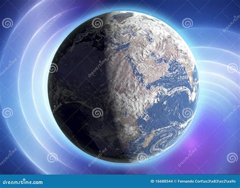 Real Earth Planet in space stock illustration. Illustration of nature ...