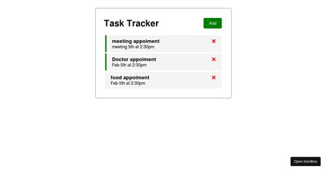 Task Tracker App Codesandbox