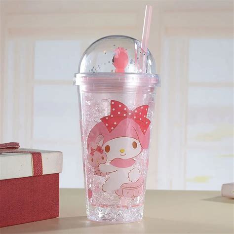 Sanrioed Kuromi My Melody Cinnamoroll Pachacco Plastic Water Cup