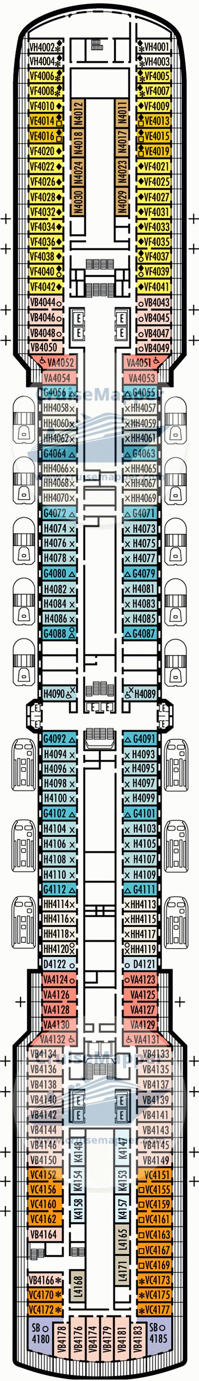 Ms Westerdam Deck 4 Plan Cruisemapper