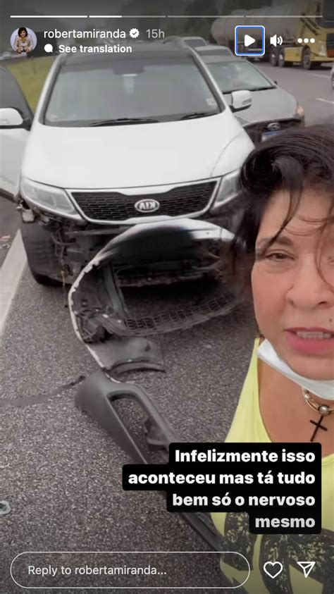 Roberta Miranda Sofre Acidente De Carro O Susto Foi Grande