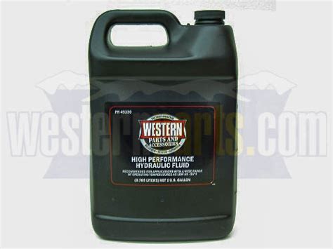 Part 49330 One Gallon Western Hydraulic Fluid Western Plow Parts