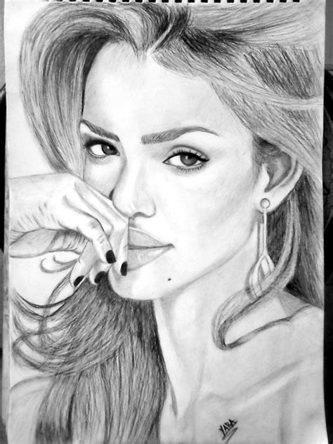 Jessica Alba Drawing Skill