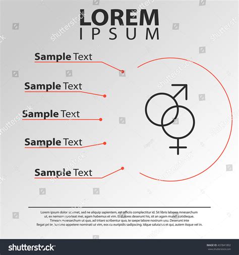 Sex Icon Male Female Infographics Template Stock Vector Royalty Free 437841892