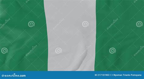 Nigeria Flag 3D Rendering Stock Illustration Illustration Of