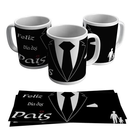 Caneca Feliz Dia Dos Pais Terno E Gravata Presente Em Promo O