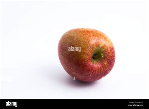 A Single Isolated Apple Stock Photo Alamy