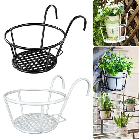 Balkon Opknoping Plant Rekken Ronde Bloempot Rack Grandado