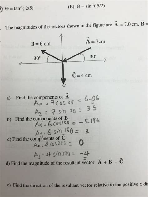 Solved The Magnitudes Of The Vectors Shown In The Figure Are Chegg