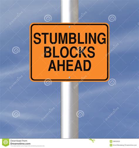 Stumbling Blocks Ahead Stock Photo Image 38632620