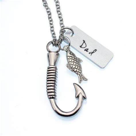 Fish Hook Urn Necklace Cremation Jewelry Fisherman Necklace For