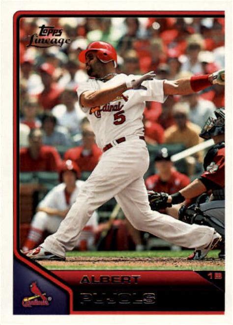 Albert Pujols Baseball Card St Louis Cardinals 2011 Topps Lineage 178