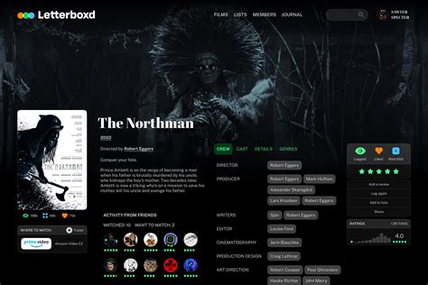 Letterboxd Ui Redesign On Behance