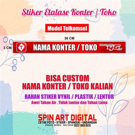 Jual Stiker Etalase Konter Toko Murah Stiker Vinyl Minimal Pcs