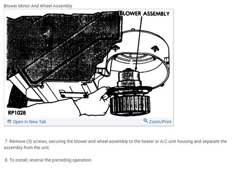 Where Is The A C And Heater Blower Motor Located