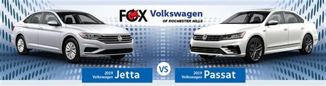 2019 Vw Jetta Vs Passat Car Comparison Fox Volkswagen