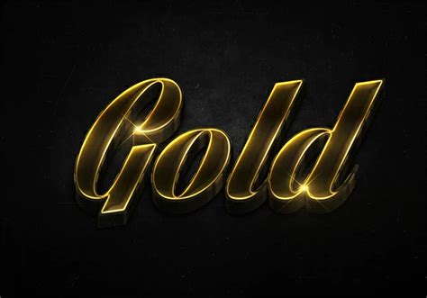 5 3d Shiny Gold Text Effects Preview Psd In Editable Psd Format Free