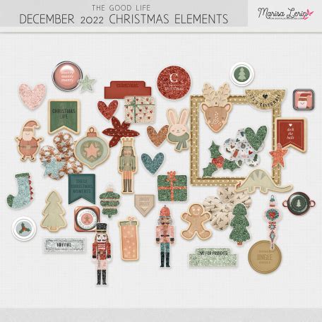 The Good Life December 2022 Christmas Elements Kit By Marisa Lerin