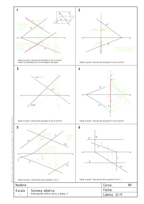 Dt Eso Sd L Mina Intersecciones Entre Recta Y Plano D